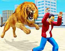 angry lion sim city attack game